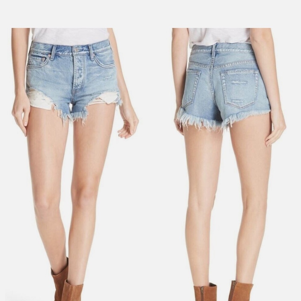 We the Free Distressed Denim Shorts